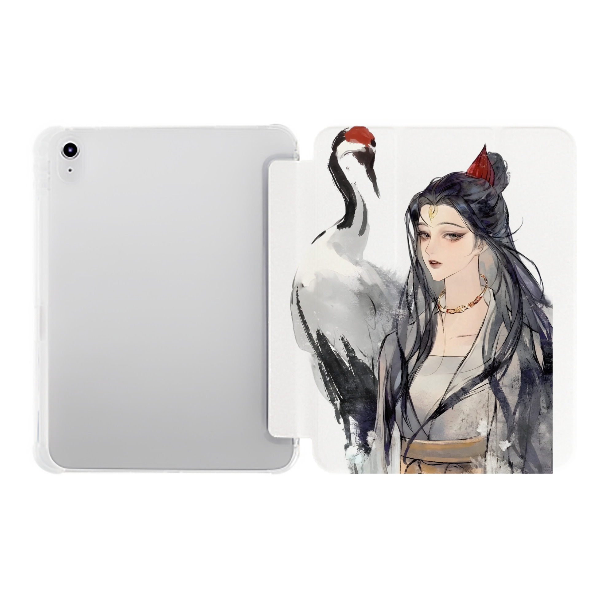 （画像用） Ne Zha 2 ナタ 魔童の大暴れ IPad ケース ペン収納付き 三つ折りスタンド PUレザー×シリコン 対応機種9.5/10.5/10.9インチ